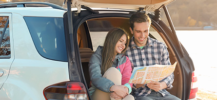 Young Couple Checking a Map